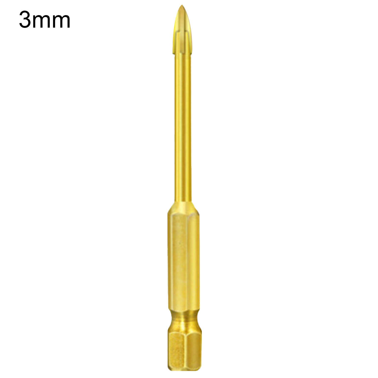 Farfi Practical Triangle Drill Bit Cross Head Long Service Life Universal Low Resistance Tip Drill Bit for Ceramic Tile
