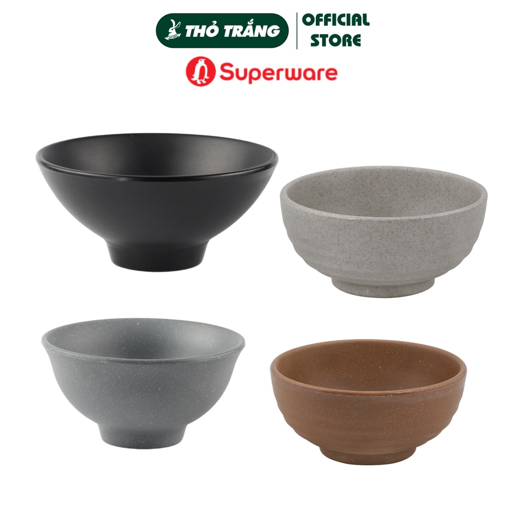 Chén cơm màu nhám Superware Thái Lan đủ size đủ màu