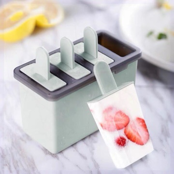Khay làm kem sét 4 que khuân kem nhựa đẹp