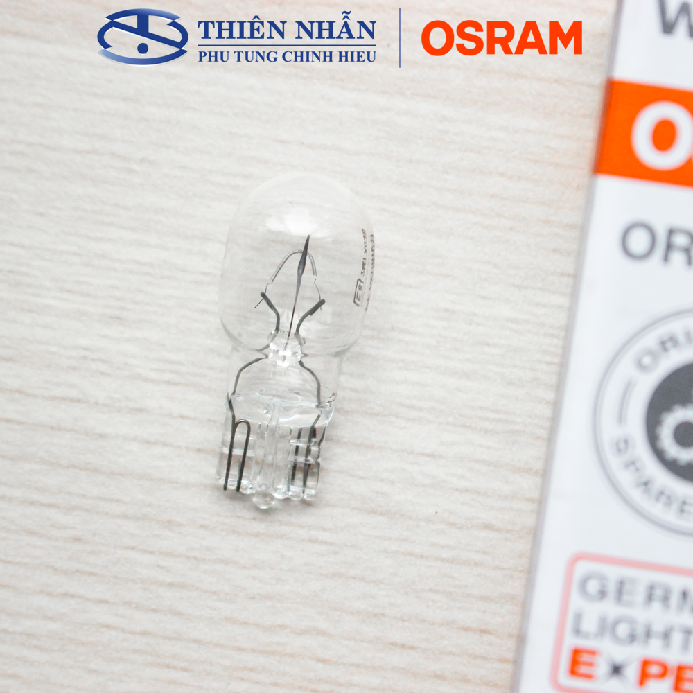 Bóng đèn Halogen OSRAM T13 xi nhan trắng nhiều dòng xe máy Wave, Dream, Future,..(92910)