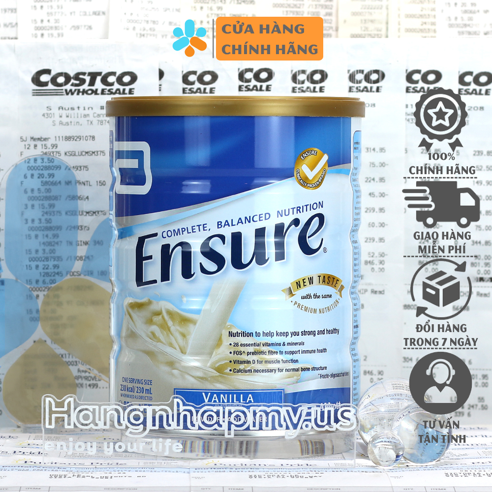 Sữa bột hương Vani Ensure Vanilla Powder 850g của Úc