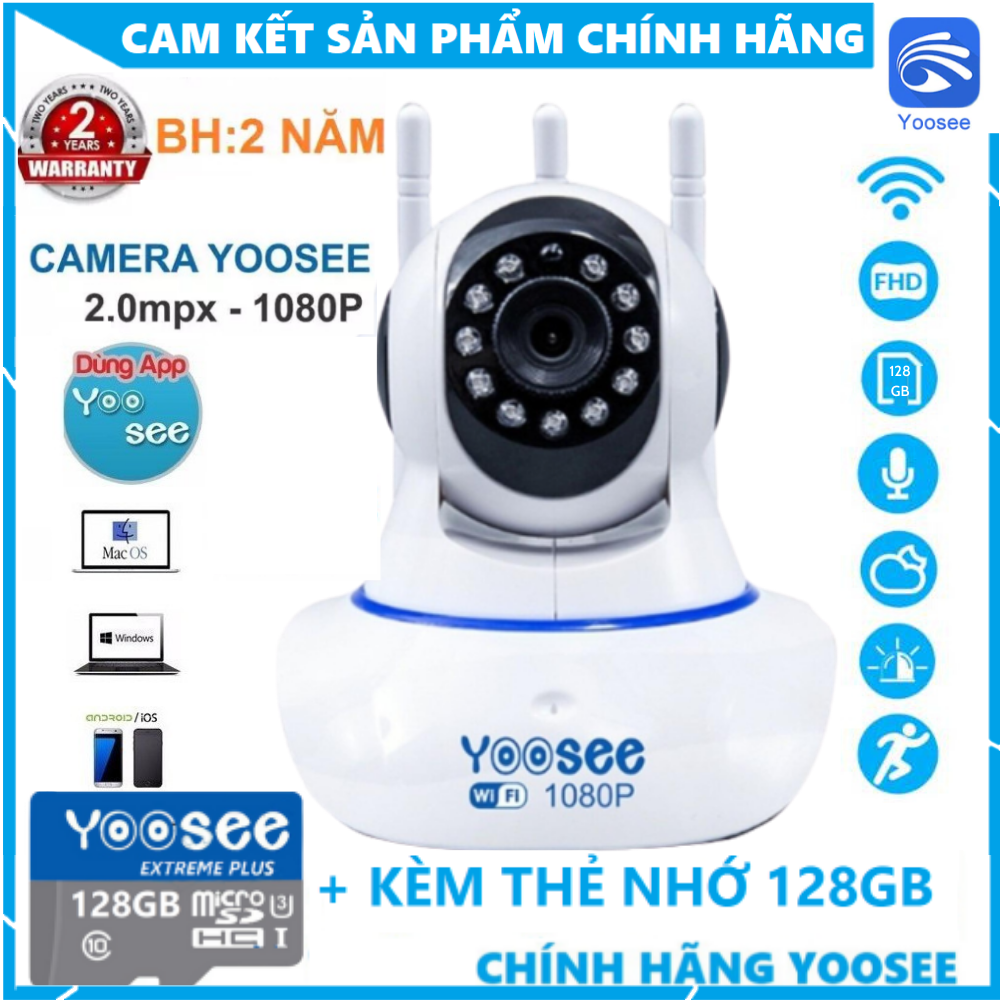 >> BÁO GIÁ (BẢO HÀNH 24 THÁNG, SALE 50%)CAMERA WIFI YOOSEE 2.0MP FULLHD 1920 X 1080,CAMERA WIFI KHÔNG DÂY HỖ TRỢ GHI ÂM, | Shopee Lazada Sendo Tiki mới nhất 40 Camera Giám Sát Gia Đình, Camera mini Bảo Hành 5 Năm Camera Wifi Không Dây , Camera wifi Yoosee 3 Râu 2.0Mpx Xoay 360 Độ Phân Giải Fullhd 1920 X 1080P Siêu Sắc Nét Quan Sát Ngày Đêm Ghi Âm Ghi Hình Trong Nhà Ngoài Trời