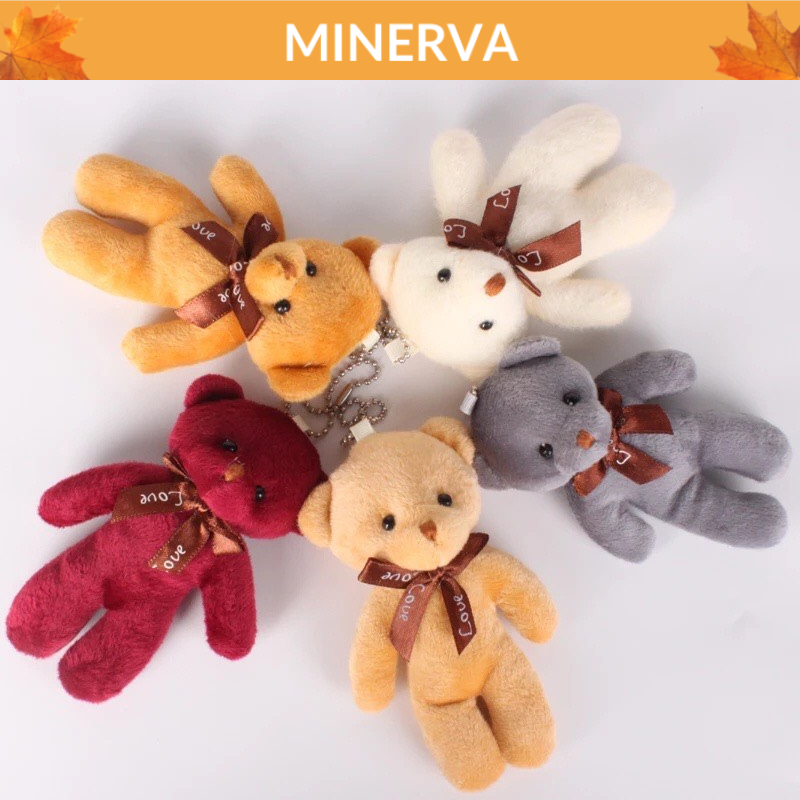 Móc khóa hình gấu Teddy bằng cotton