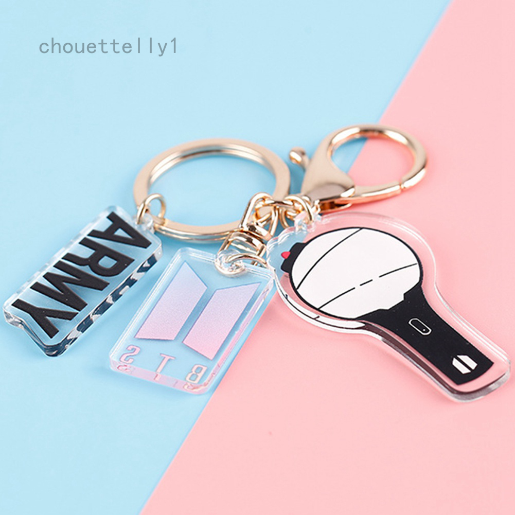 móc khóa mika lightstick bts , blackpink