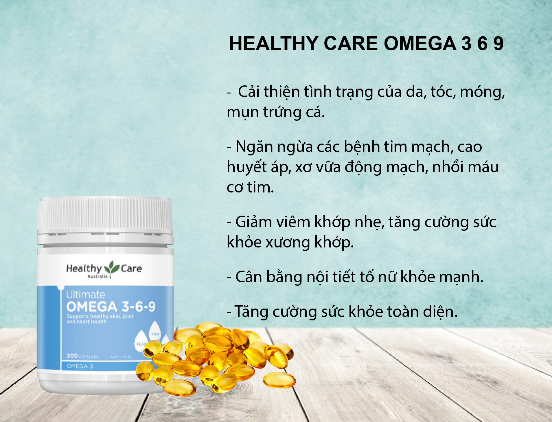 Healthy Care Omega 3-6-9 200 viên