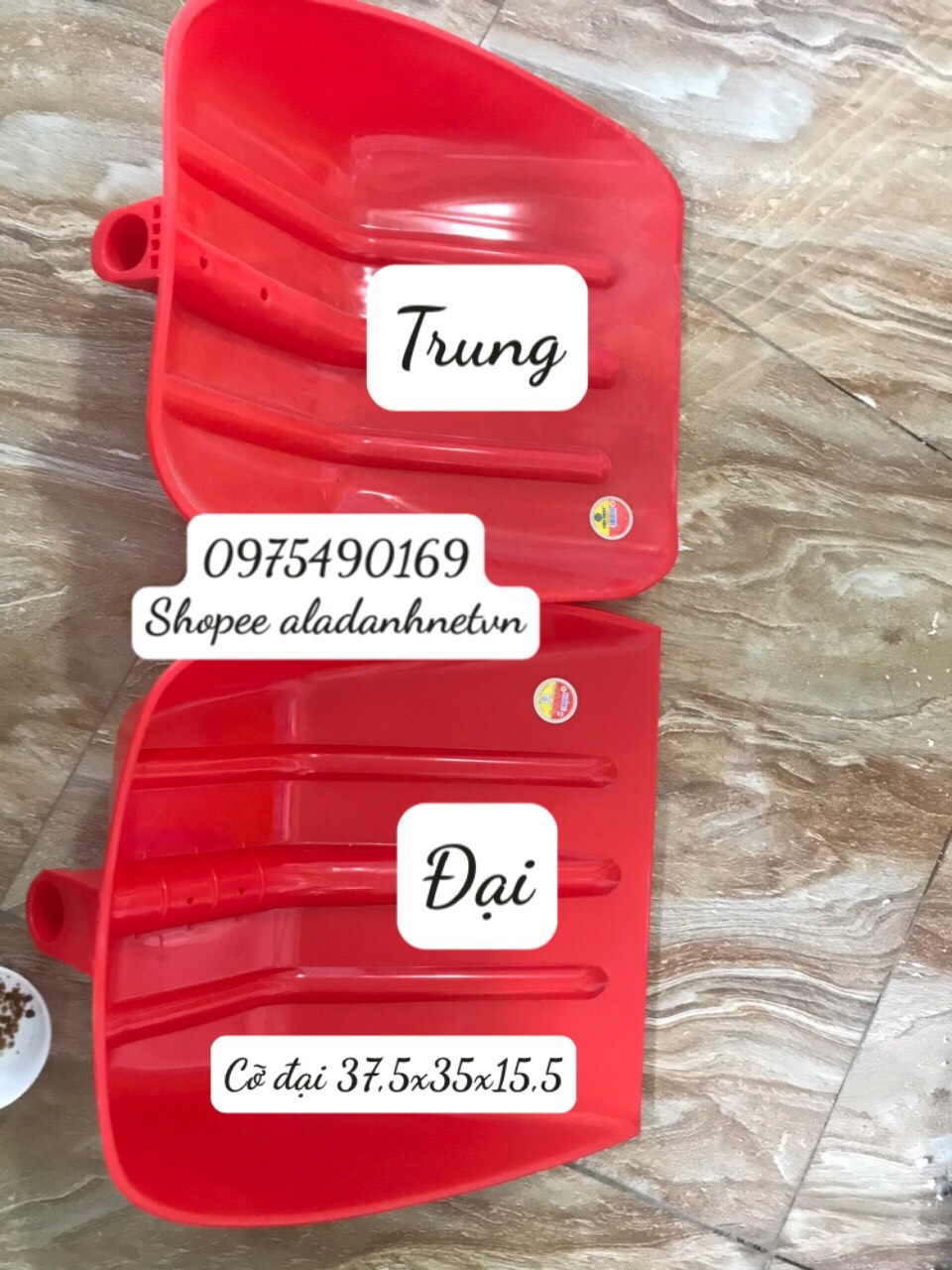Plastic shovel medium used for industrial size 33x35x15