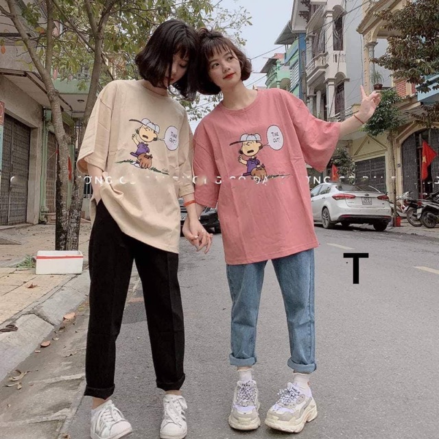 Áo phông time out em bé mặc váy tím dtr0220