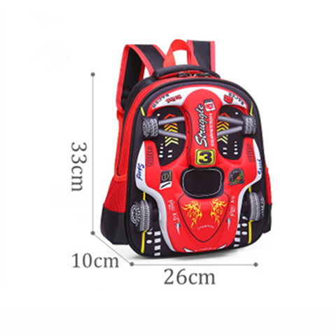 Balo chống gù lưng chống thấm nước cho bé trai từ mẫu giáo - cấp 2 in hình oto 3D cho bé mầm non tiểu học trung học cặp sách học sinh chống thấm
