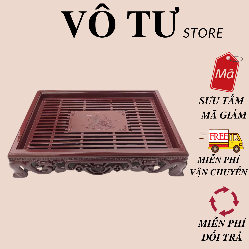 [FREE SHIP] Khay trà giả gỗ chữ nhật có chân sang trọng như gỗ thật bao đẹp kiểu dáng mới đẳng cấp cho mọi nhà