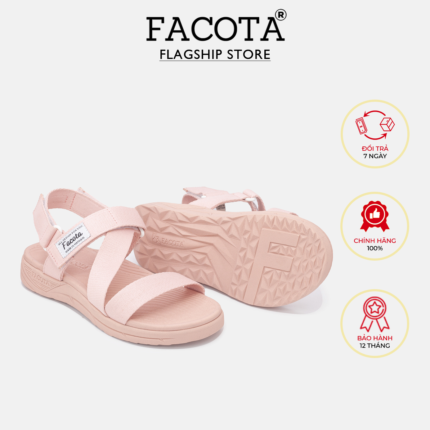 Giày Sandal Unisex Nữ Facota V3-SORENTO NN13-bảo hành 365 ngày