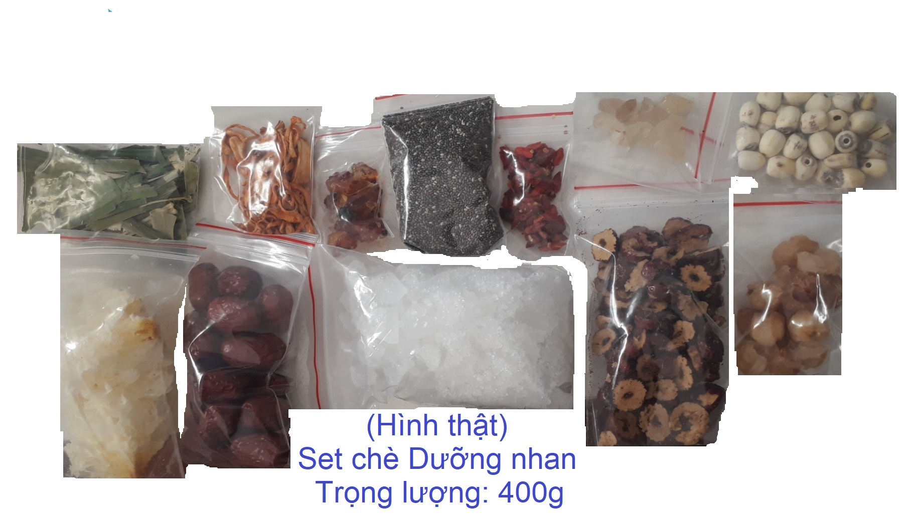 SET chè Nguyên Liệu Nấu Chè DƯỠNG NHAN (400gr) SAIGON FOOD