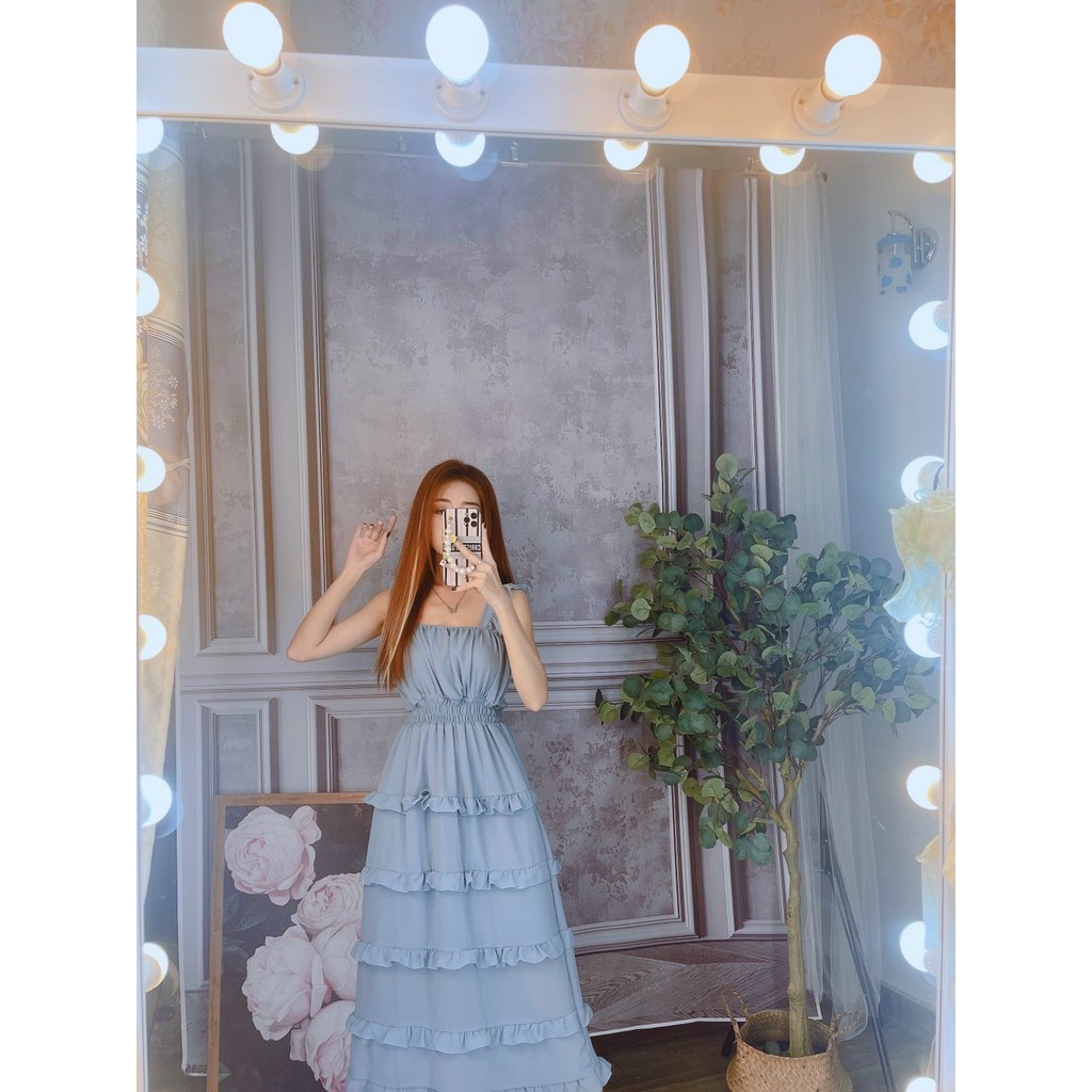 Đầm maxi 5 tầng tiểu thư cực xinh