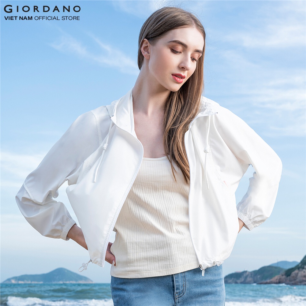 Giordano áo khoác gió nữ windbreaker mỏng nhẹ 05372003