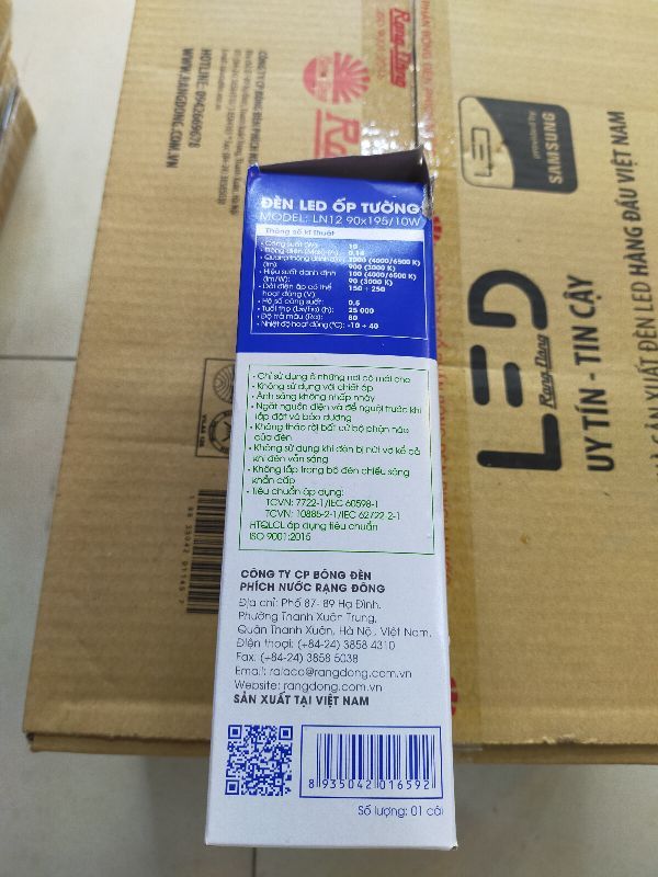 Đèn ốp  tường chống ẩm 10w rạng đông