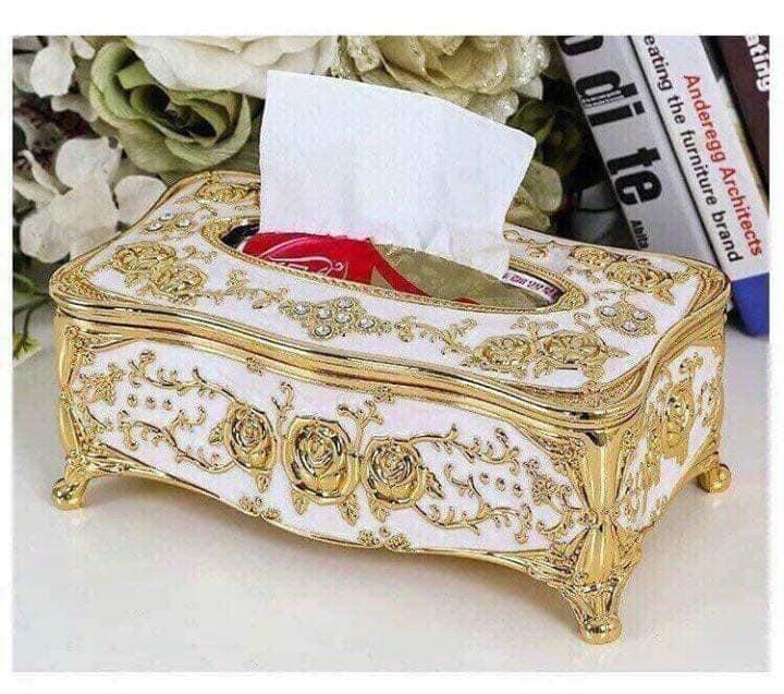 Hộp đựng giấy ăn dáng tân cổ điển cao cấp kích thước 18x12,5x10cm