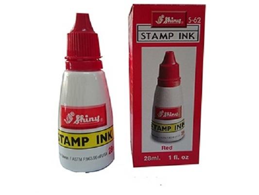 Mực đổ Con Dấu shiny ( stamp ink ) 28 ml/ lọ ( màu đỏ )