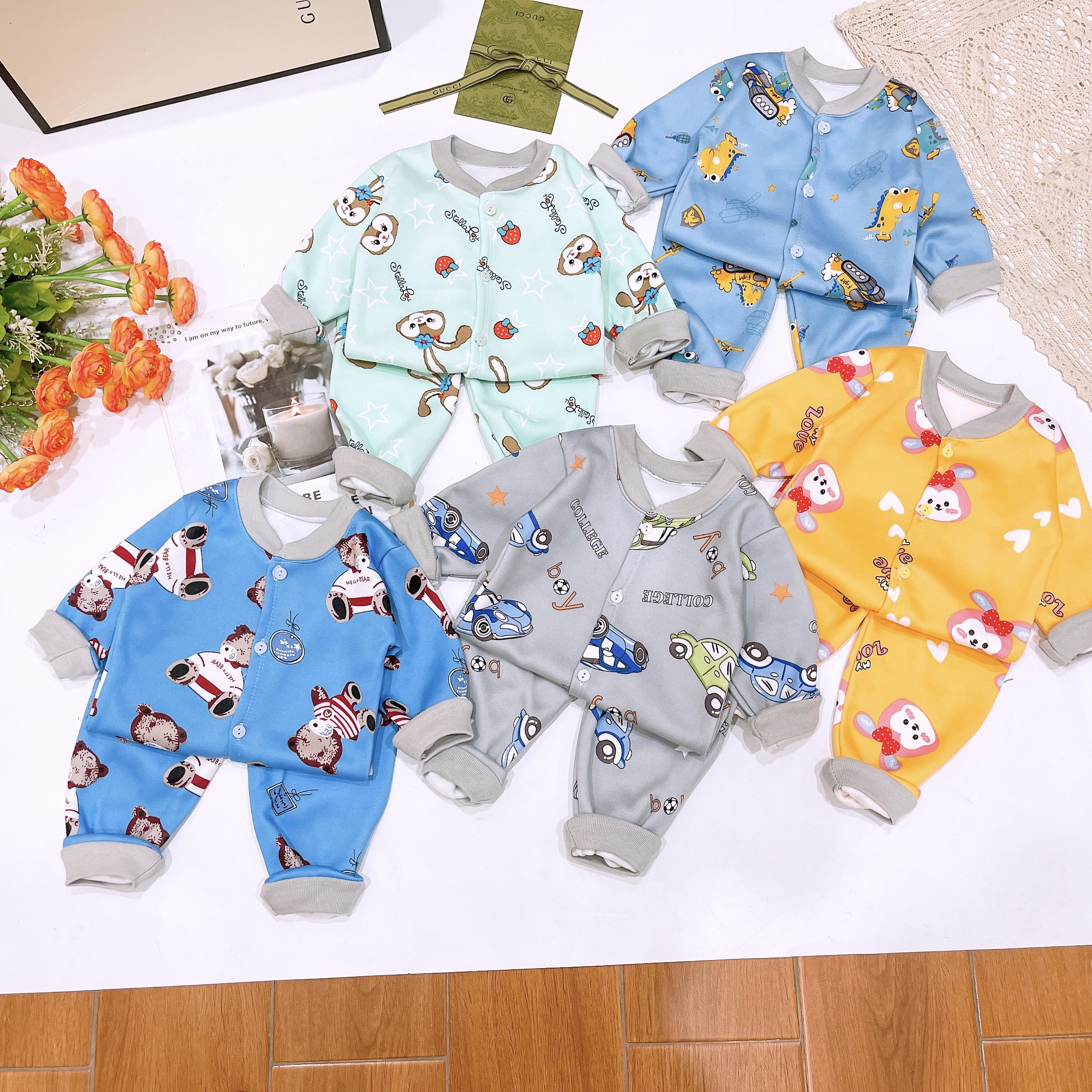 Bộ nỉ bông chất cực đẹp cho bé yêu hàng loại 1