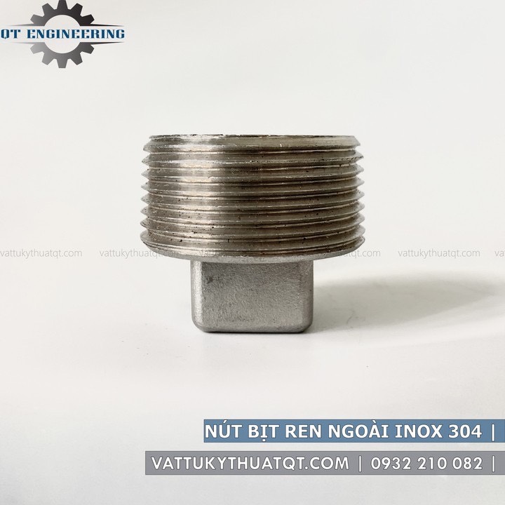Nút Bịt Ren Ngoài Inox 304 | Phi 49,60,76 | VATTUKYTHUATQT.COM