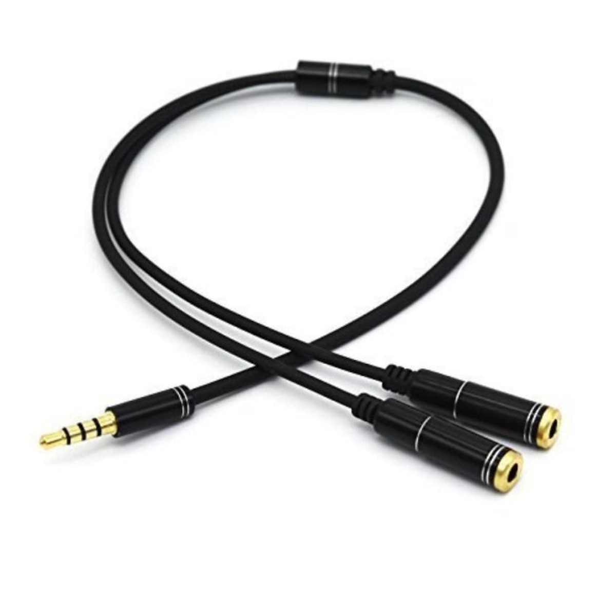 Cáp Chia Audio 1 Ra 2 (Tai Nghe Và Mic) Chuẩn 3.5mm Dây Dài 38cm