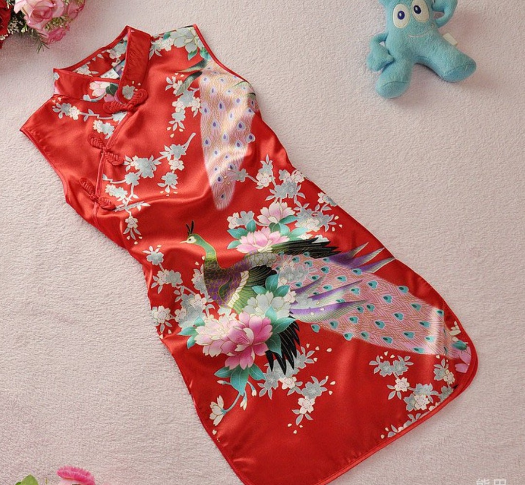Baby Girl's Cheongsam Dress for Mid-Autumn Festival, 8kg - 25kg