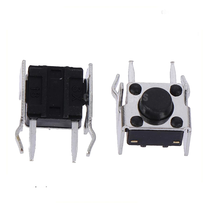 Nút Nhấn 4 Chân Đứng Nằm Ngang 6x6x5mm