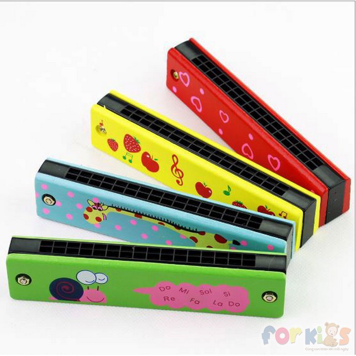 Đồ Chơi Nhạc Cụ Cho Bé Harmonica Gỗ Trẻ Em.