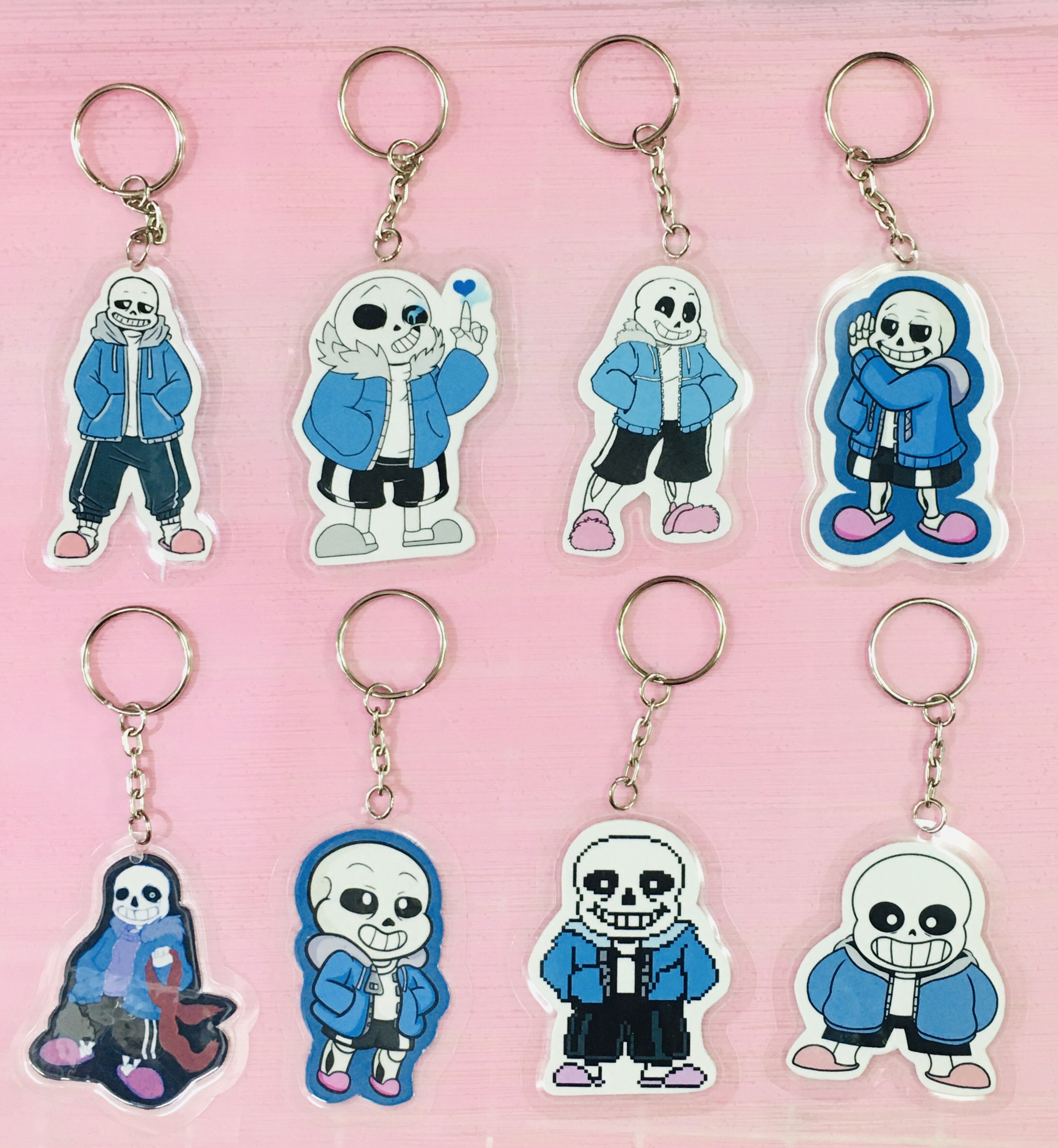 Set 3-5 Móc khóa cắt tỉa Sans Undertale khác nhau