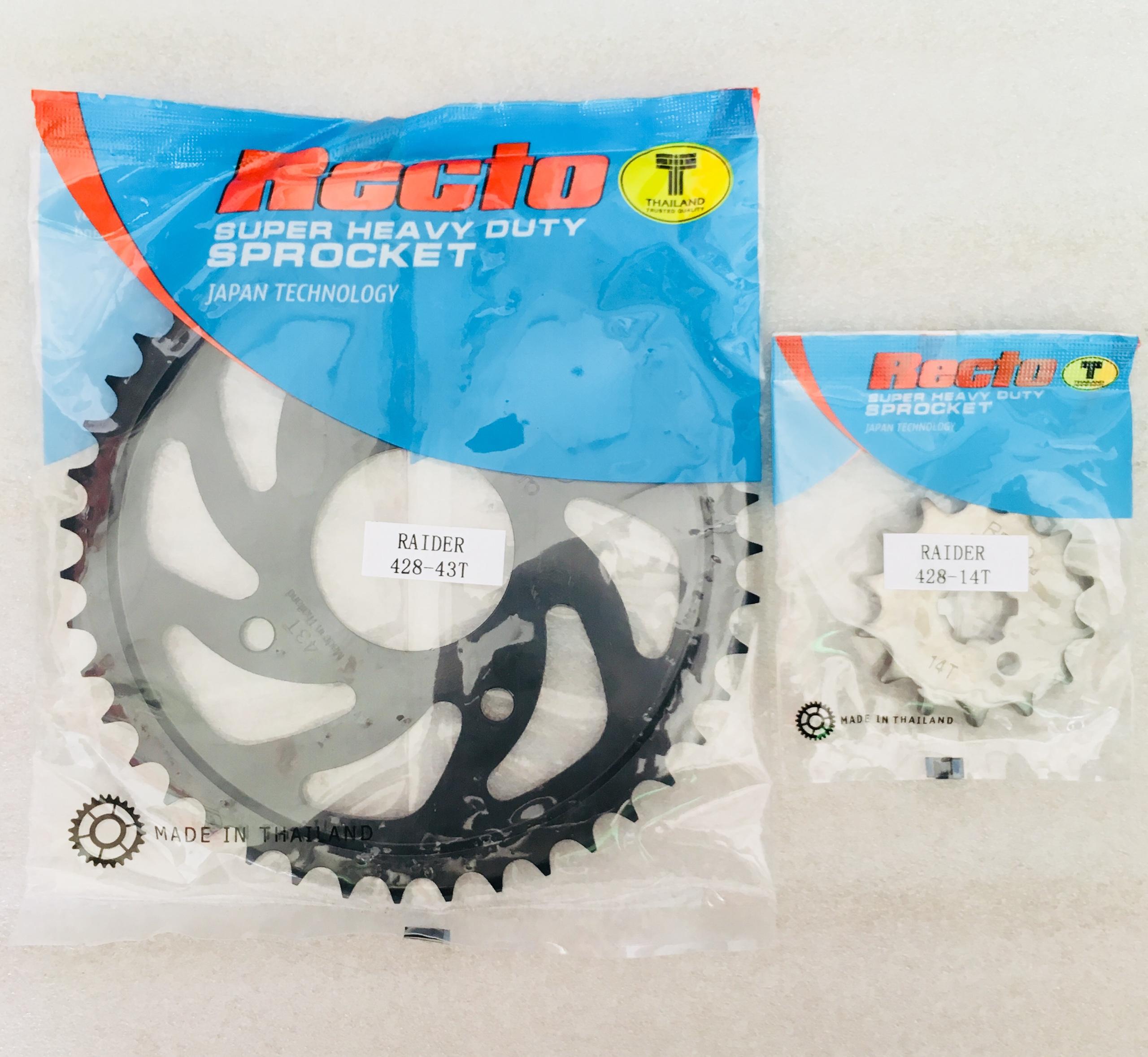 Nhông dĩa recto 14-43 cho raider xăng cơ - ko sên