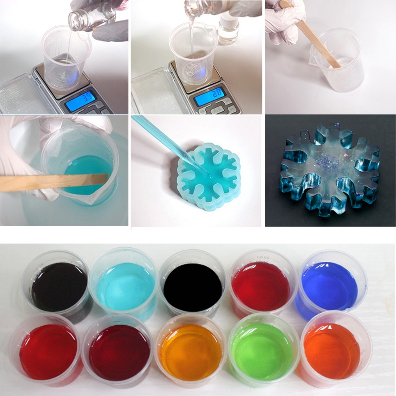 Keo Epoxy đổ mặt bàn, Nhựa epoxy trong suốt đổ khuôn silicone, Epoxy resin làm handmade - Bộ 1kg - LRAB 312