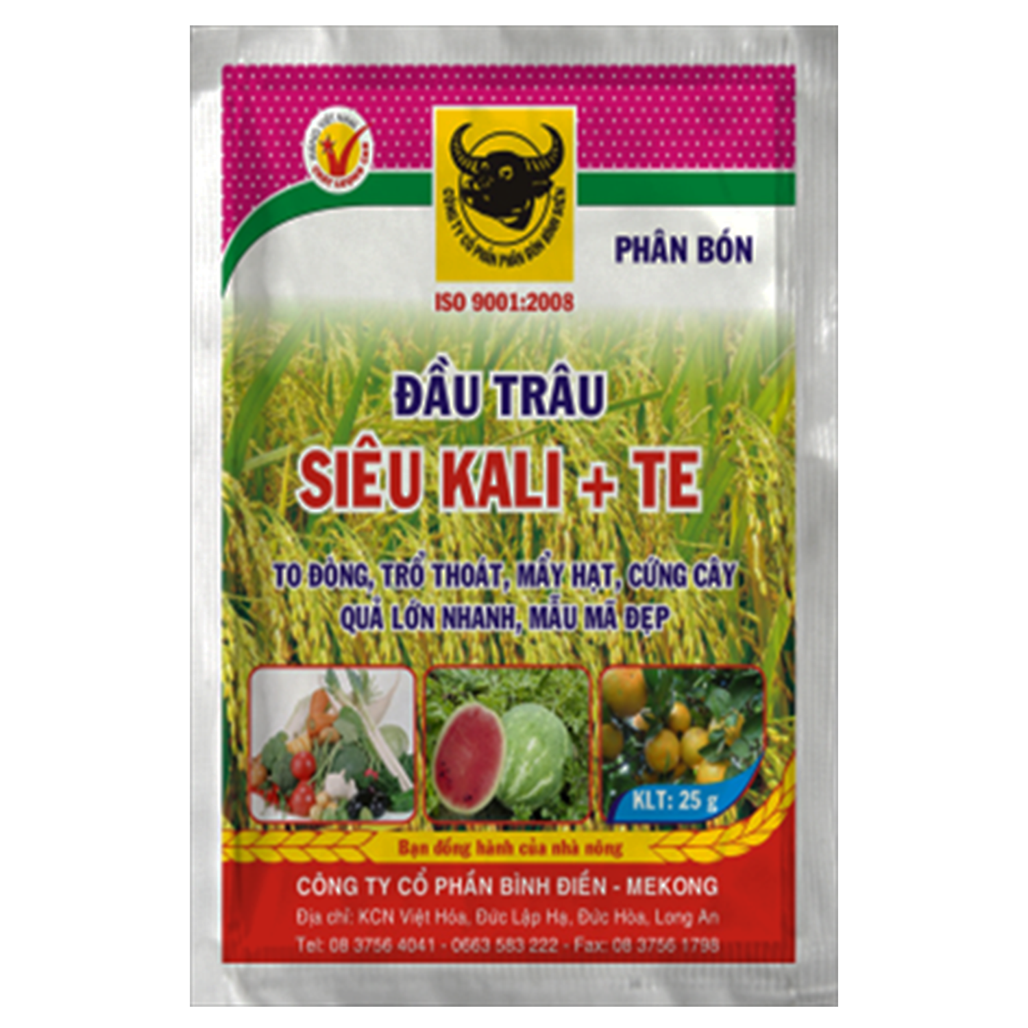 Phân Bón Đầu Trâu Siêu Kali + TE Giúp Cứng Cây - Cho Quả Lớn Nhanh (Gói 25g)