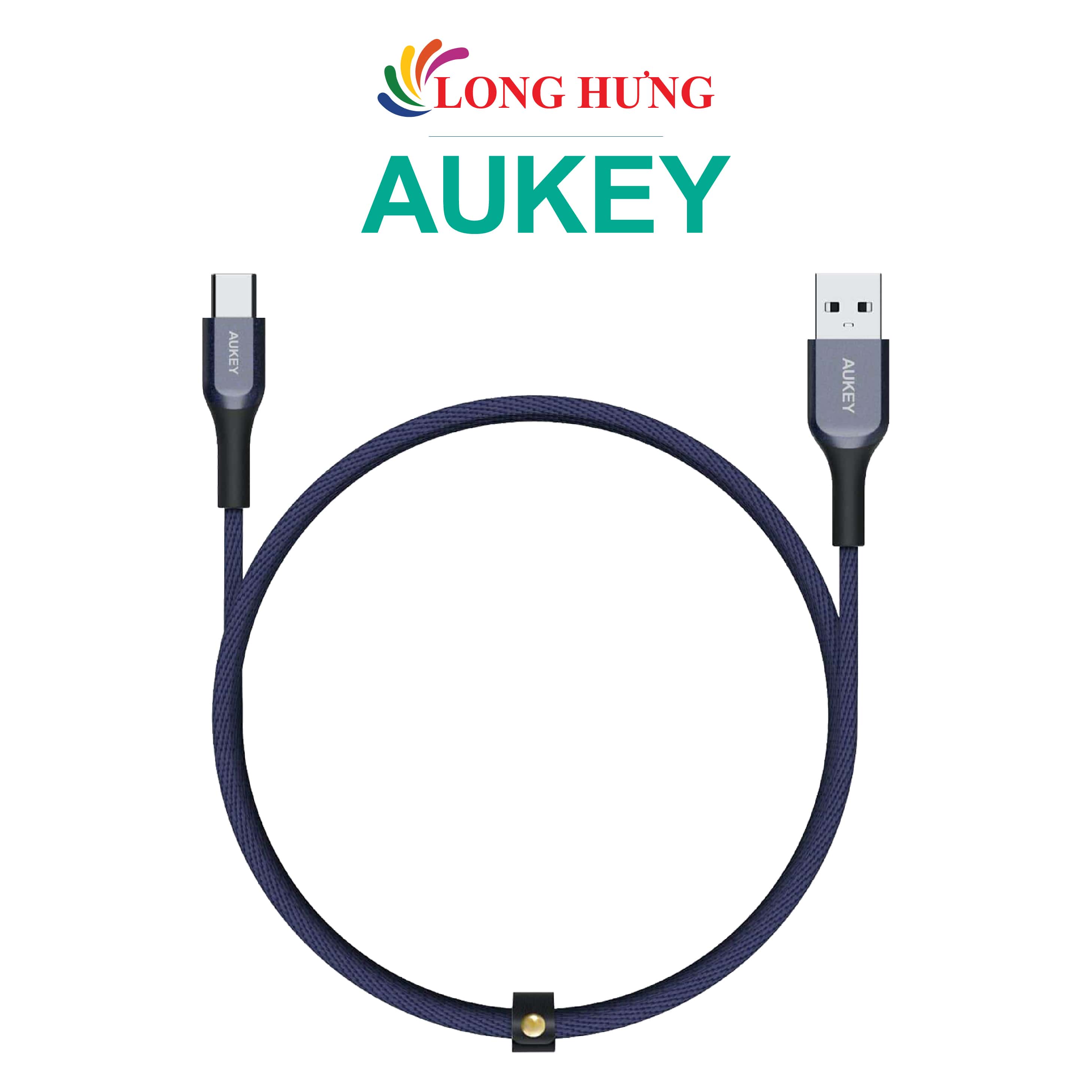 Cáp usb type-c aukey 1.2m cb-akc1 - hàng chính hãng - cổng type-c tiện lợi độ dài 1.2m dòng điện ổn định