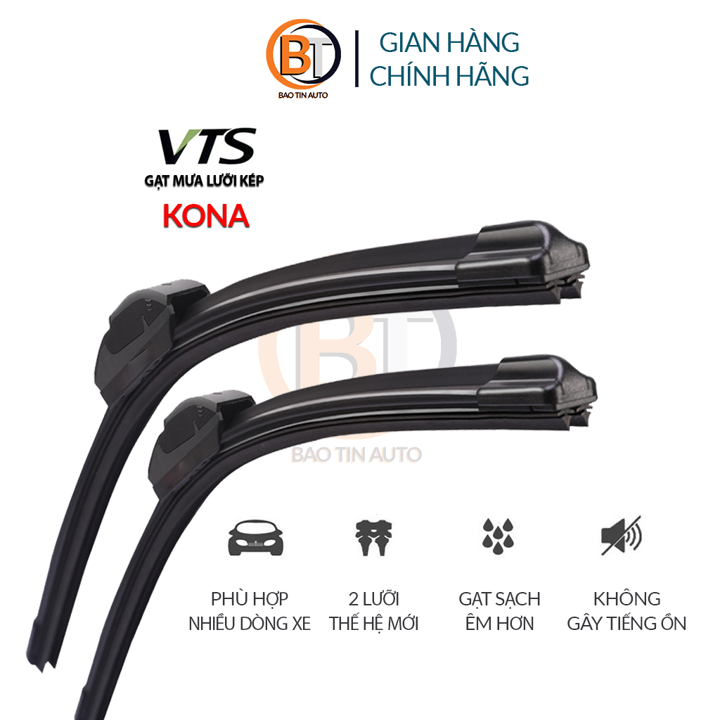 Hyundai Kona dual blades car rain wiper 2 blades universal soft frame car rain wiper, Gat buy Oto Luoi Kep