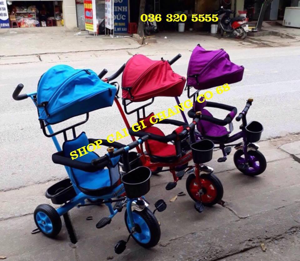 XE ĐẨY 3 BÁNH CÓ MÁI CHE CHO BÉ