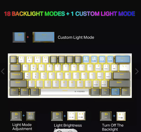Bàn phím cơ E-yooso Z11 HOTSWAP RGB