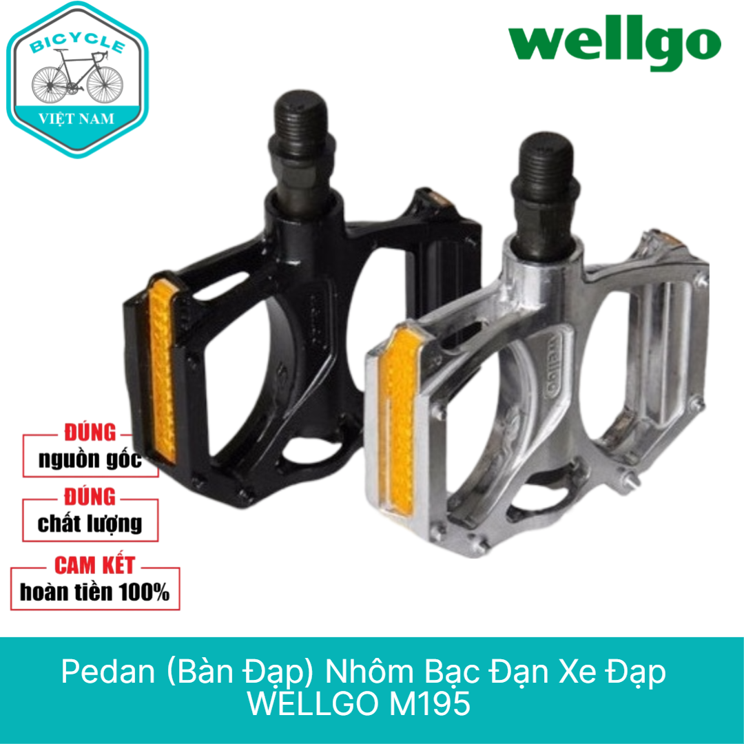 Pedan nhôm bạc đạn xe đạp wellgo m195
