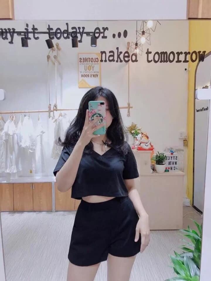 Áo thun lửng tay ngắn cổ tym model ttsla0251