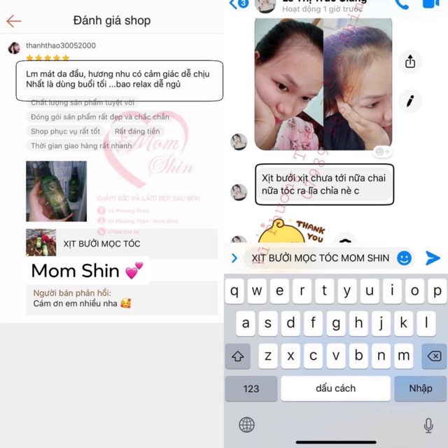 Xịt mọc tóc tinh dầu bưởi handmade