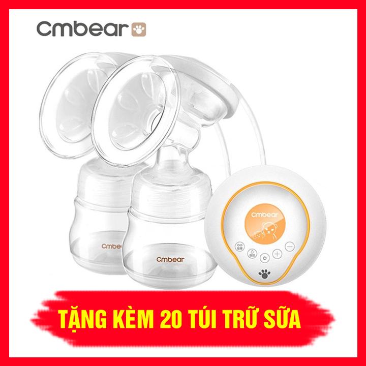 [ Tặng 20 túi trữ sữa ]Máy hút sữa điện đôi Cmbear ZRX-0706
