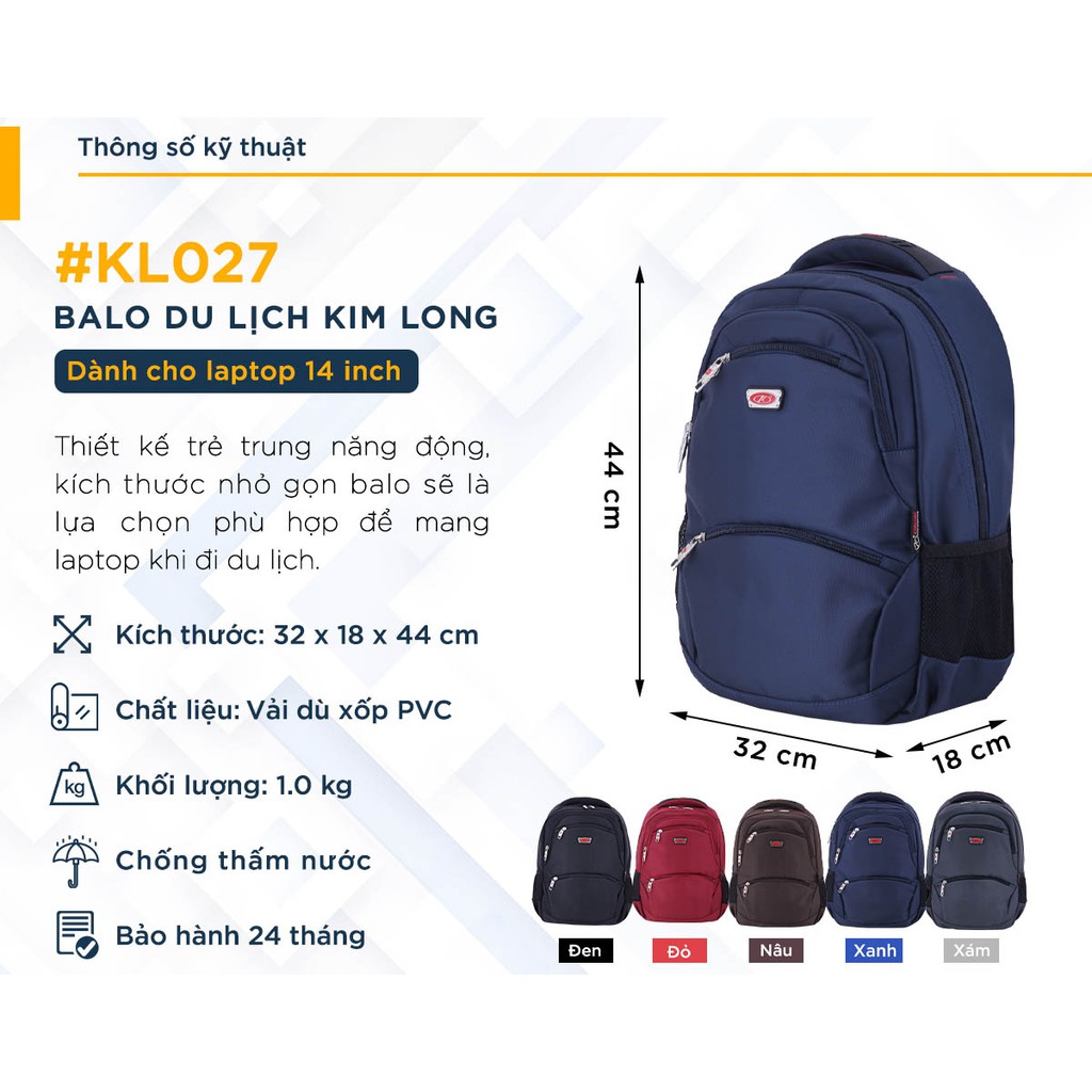 [HCM]Balo Kim Long KL027