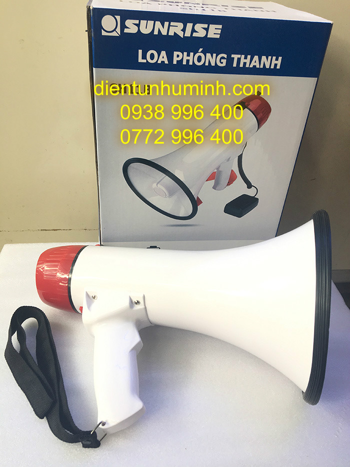 Loa phóng thanh cầm tay 25w sunrise sh11b có thu âm và pin sạc