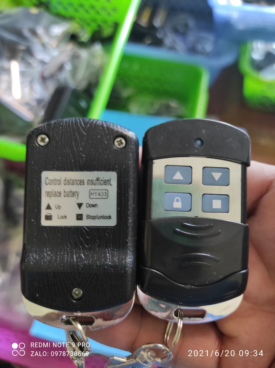 Remote cửa cuốn mã gạt 433 mhz siêu bền