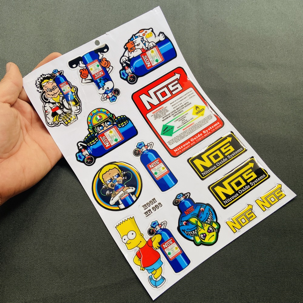 [HCM]BỘ TEM DẬP NỔI BÁC SĨ  BÌNH NOS CÁ TÍNH CHO ANH EM BIKER