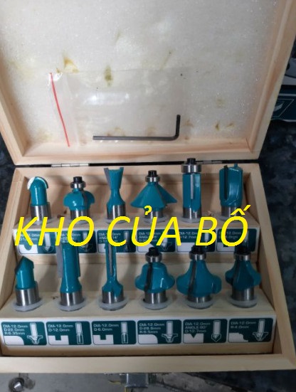 Bộ 12 mũi phay gỗ 12mm total tacsr2121