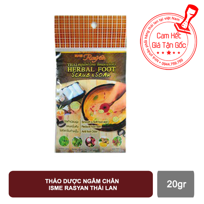 01 bịch bột Thảo dược ngâm chân thư giãn thải độc thái lan