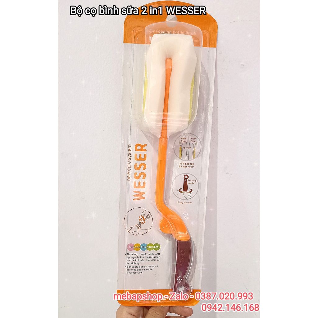 Cây cọ rửa bình sữa wesser đầu mút