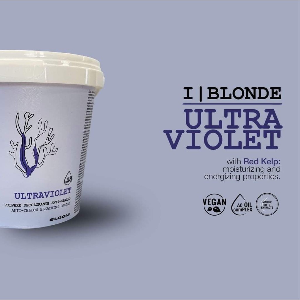 BỘT TẨY TÓC ELGON ULTRA-VIOLET ITALY (Tẩy Tím Blueberry Bleach) 500g