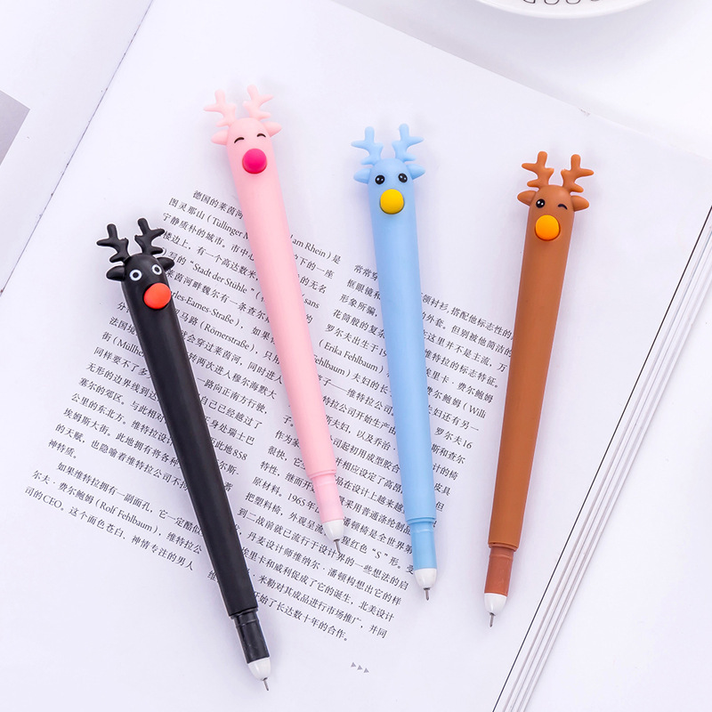 [HCM][Combo 2 cây] Bút / Viết hình Tuần Lộc dễ thương (Mực Xanh - Đỏ - Đen)