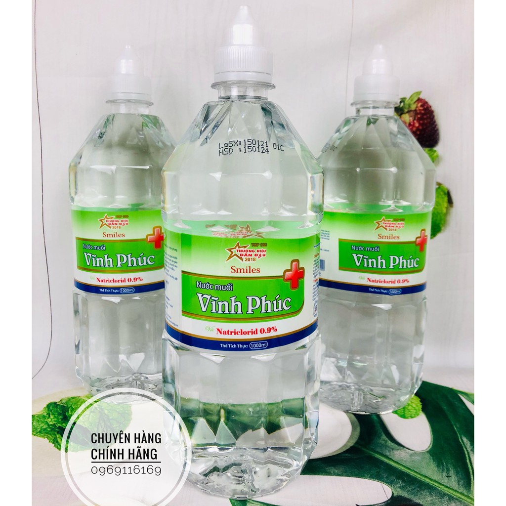 [HCM]Nước muối sinh lý Vĩnh Phúc Natriclorid 0.9% (1000ml)