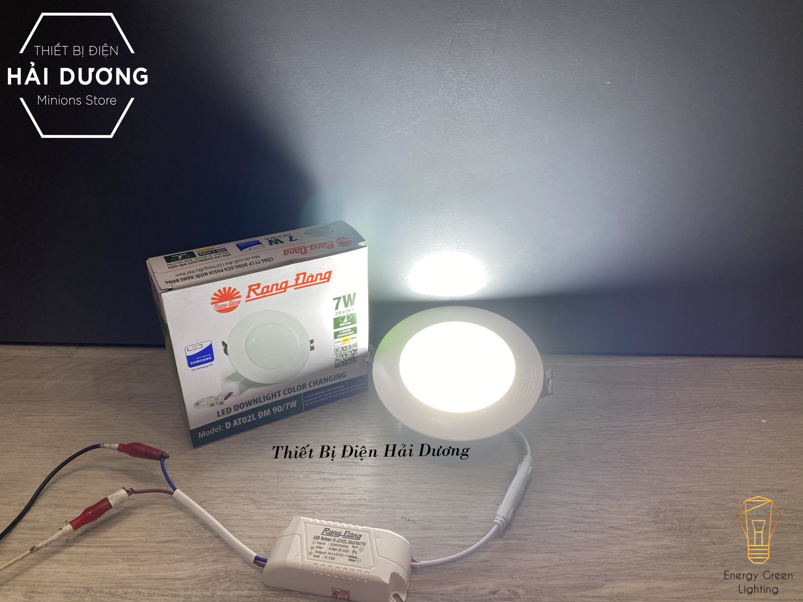 Đèn LED Downlight Âm Trần Đổi Màu Rạng Đông D AT02L ĐM 90/7W