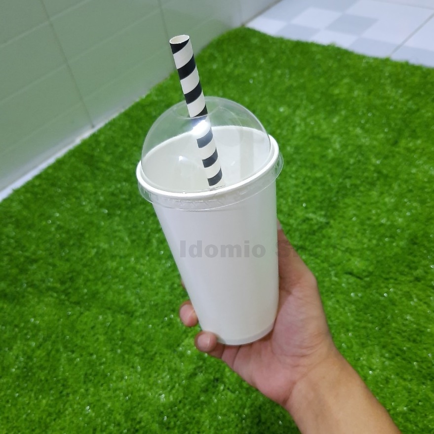 Ly Giấy Trà Sữa Nắp Cầu - 10 Cái
